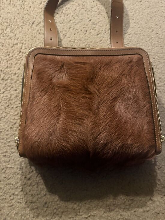 Tory Burch Handbags - Authentic Vintage Tory Burch Arthur Fur 2Way Leather Shoulder Handbag Brown